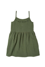 Load image into Gallery viewer, Linen Gathered Dress - Boreal Green