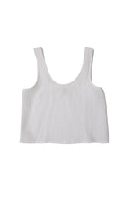 Load image into Gallery viewer, Scoop Neck Tank - White Linen (Medium Weight)