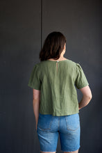 Load image into Gallery viewer, Morning Tee - Boreal Green Linen