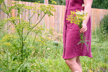 Load image into Gallery viewer, Shirt Dress - Berry Linen