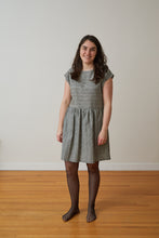 Load image into Gallery viewer, Garden Dress - Charcoal Stripe