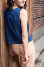 Load image into Gallery viewer, High Neck Tank - Denim