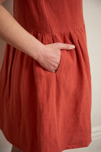 Load image into Gallery viewer, Linen Gathered Dress - Paprika