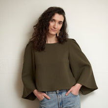 Load image into Gallery viewer, Bell Sleeve Top - Seaweed Dreams