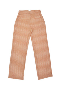 Wide Leg Trouser - Rust Stripe