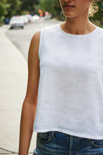 Load image into Gallery viewer, High Neck Tank - White Linen (Lightweight)
