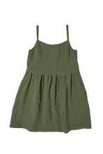 Load image into Gallery viewer, Linen Gathered Dress - Boreal Green
