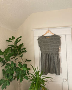 Garden Dress - Charcoal Stripe