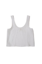Load image into Gallery viewer, Scoop Neck Tank - White Linen (Medium Weight)

