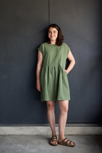 Garden Dress - Boreal Green Linen