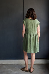 Garden Dress - Boreal Green Linen