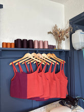 Load image into Gallery viewer, Colour Block Tank - Paprika/Berry Linen
