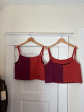 Load image into Gallery viewer, Colour Block Tank - Paprika/Berry Linen
