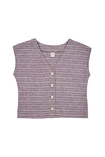 Load image into Gallery viewer, Button Front V-neck - Plum
