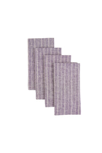 Cloth Napkins - Plum Stripes