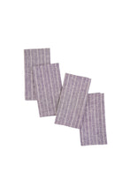 Load image into Gallery viewer, Cloth Napkins - Plum Stripes
